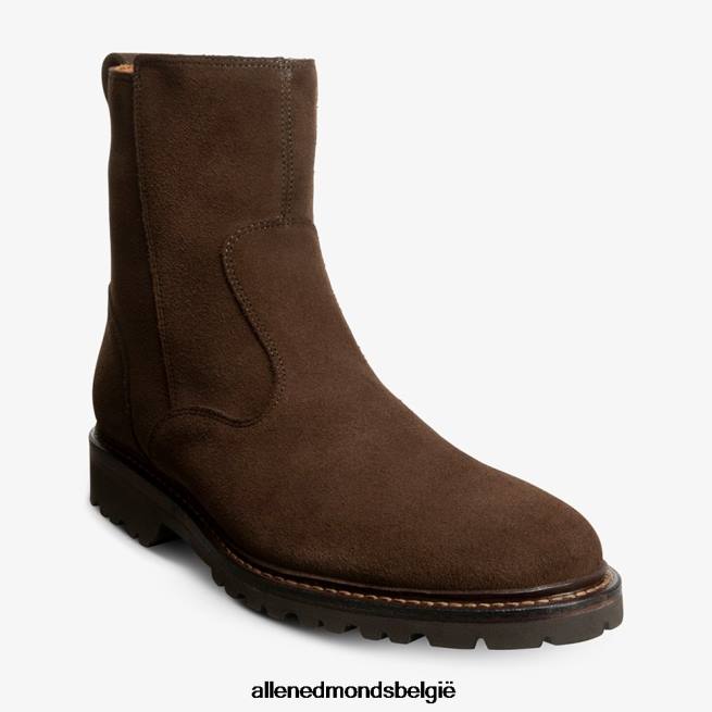 Heren Allen Edmonds ontdekking motorlaars bruin suède HDSF45428