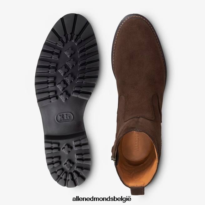 Heren Allen Edmonds ontdekking motorlaars bruin suède HDSF45428