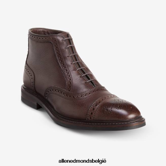 Heren Allen Edmonds Hamilton cap-toe oxford geklede laars bruin getrommeld HDSF45131