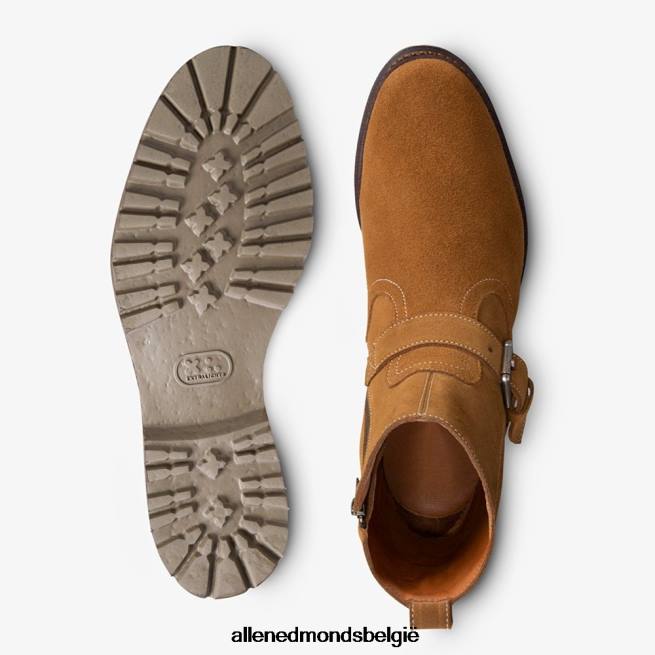 Heren Allen Edmonds Discovery suède motorlaars van Armando Cabral cognac HDSF45129