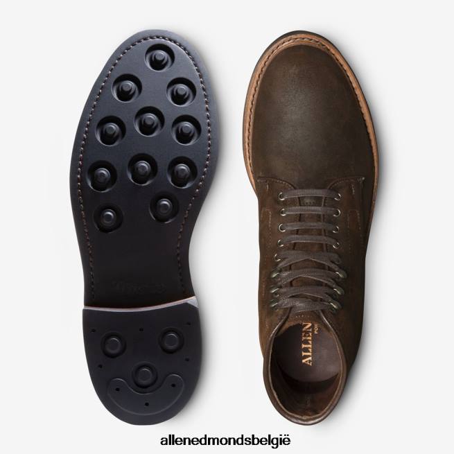 Heren Allen Edmonds higgins mill weerbestendige laars bruin gewaxt suède HDSF45280