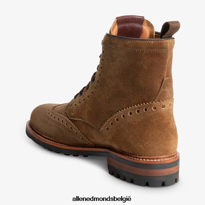 Heren Allen Edmonds Chapman weerbestendige wingtip laars lichtbruin suède HDSF45474