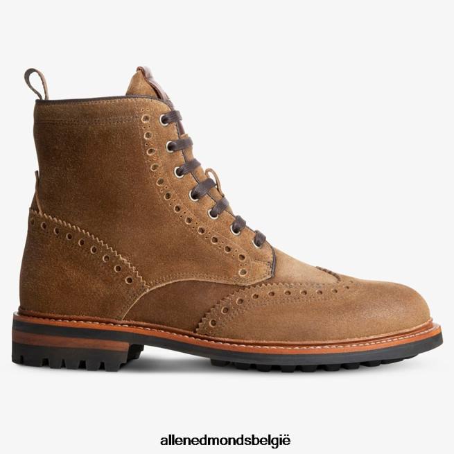 Heren Allen Edmonds Chapman weerbestendige wingtip laars lichtbruin suède HDSF45474