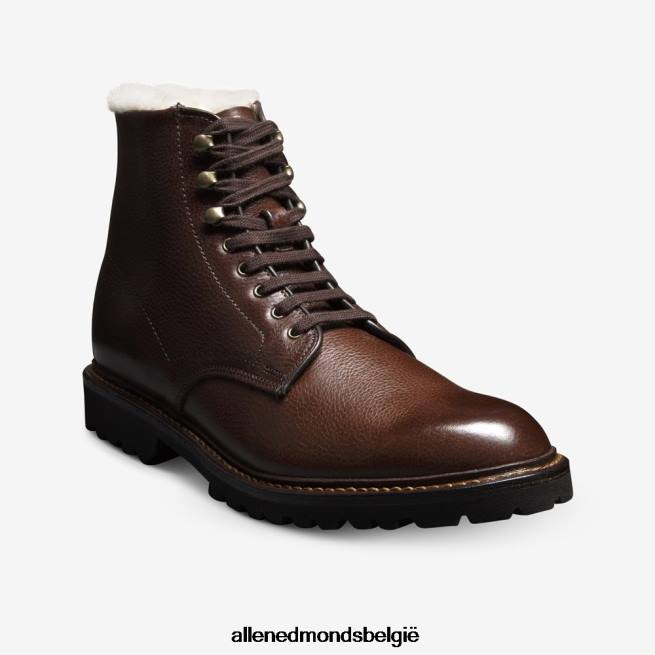Heren Allen Edmonds Higgins Mill wandelaar schapenvacht laars bruin leer HDSF45144