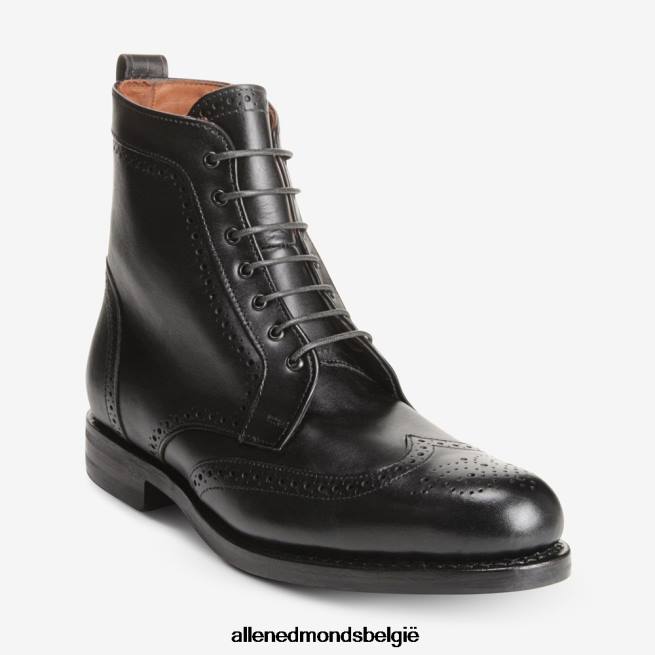 Heren Allen Edmonds dalton geklede laars met dainite rubberen zool zwart HDSF45116