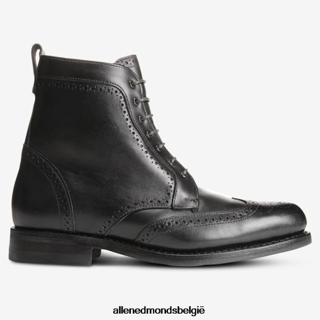 Heren Allen Edmonds dalton geklede laars met dainite rubberen zool zwart HDSF45116
