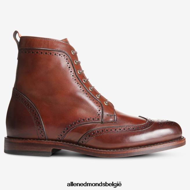 Heren Allen Edmonds dalton geklede laars met vleugeltip donkere chili HDSF45482