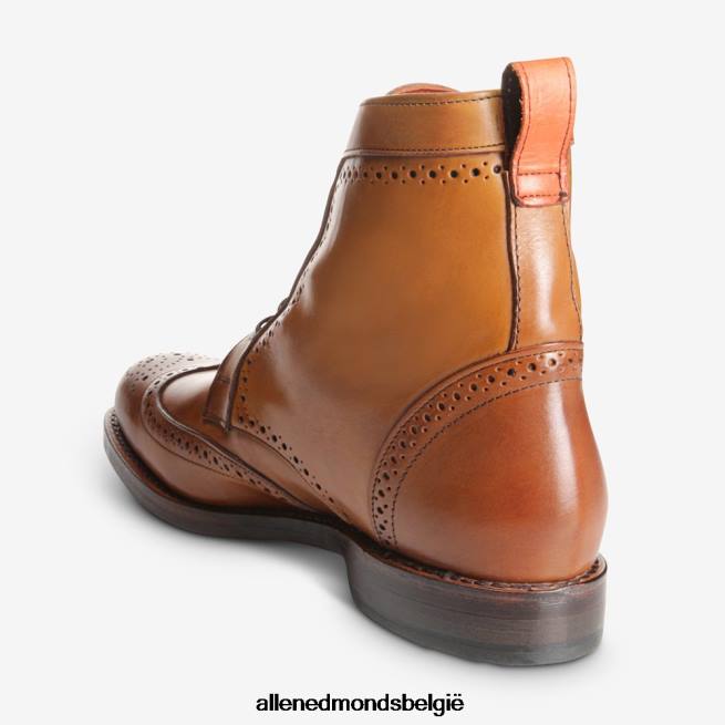 Heren Allen Edmonds dalton geklede laars met vleugeltip walnoot bruin HDSF45483
