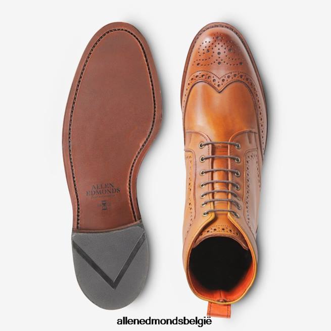 Heren Allen Edmonds dalton geklede laars met vleugeltip walnoot bruin HDSF45483