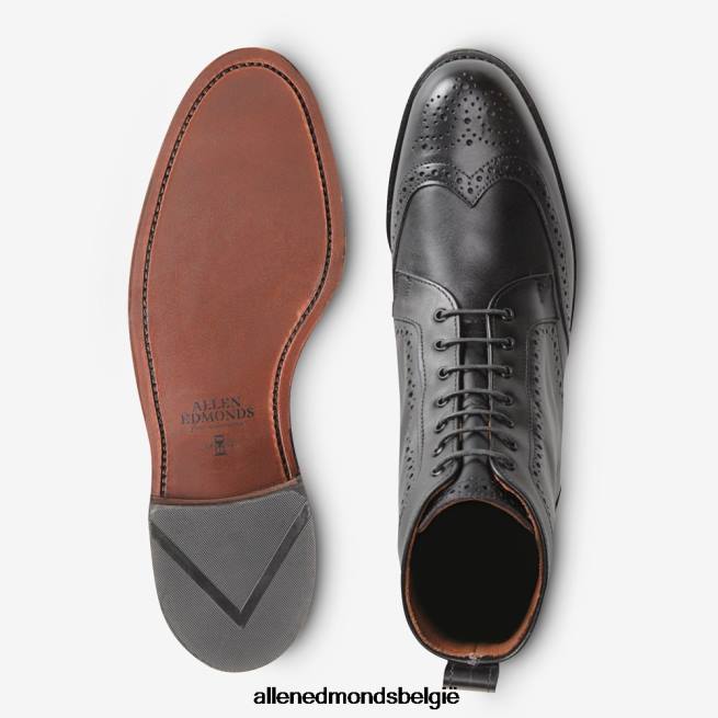 Heren Allen Edmonds dalton geklede laars met vleugeltip zwart HDSF45142