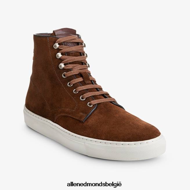 Heren Allen Edmonds higgins mill hoge sneaker snuif bruin suède HDSF4594