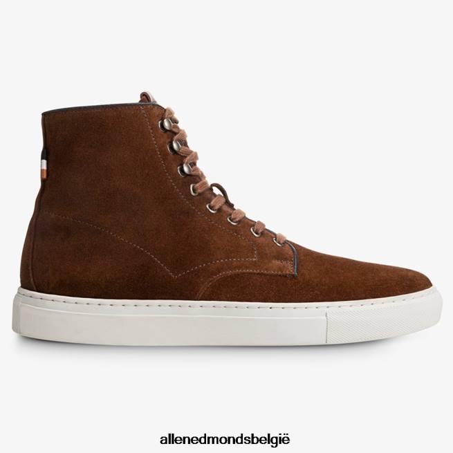 Heren Allen Edmonds higgins mill hoge sneaker snuif bruin suède HDSF4594