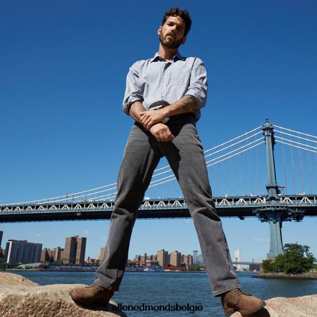 Heren Allen Edmonds higgins mill laars met profielzool lichtbruin suède HDSF45470