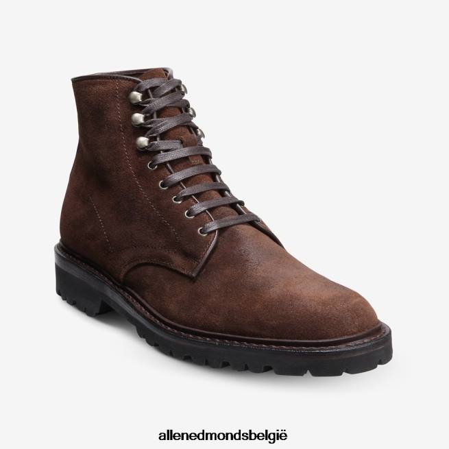 Heren Allen Edmonds higgins mill laars met profielzool snuif bruin suède HDSF45471