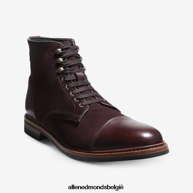 Heren Allen Edmonds landon kap-teen laars bordeaux suède HDSF45367