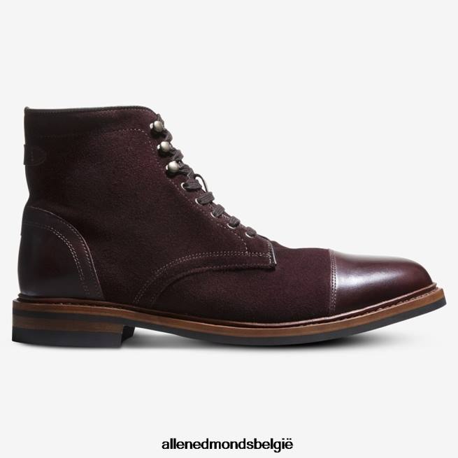 Heren Allen Edmonds landon kap-teen laars bordeaux suède HDSF45367