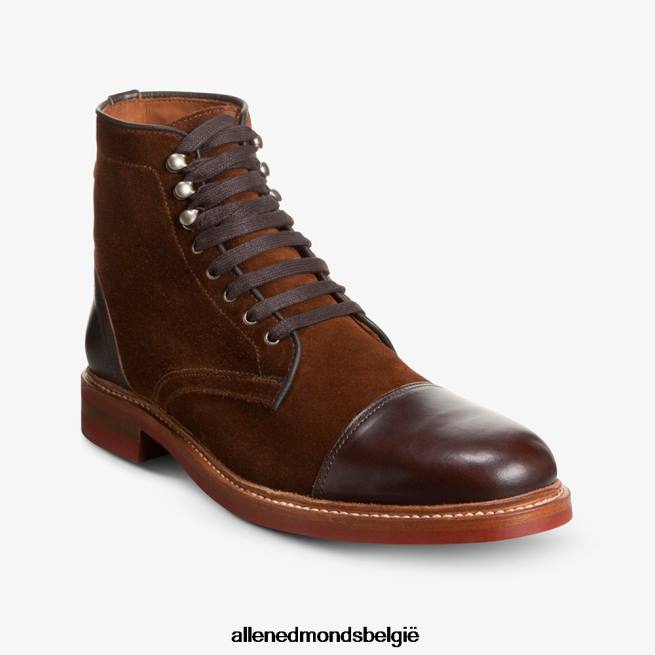 Heren Allen Edmonds landon kap-teen laars snuif bruin suède HDSF45365
