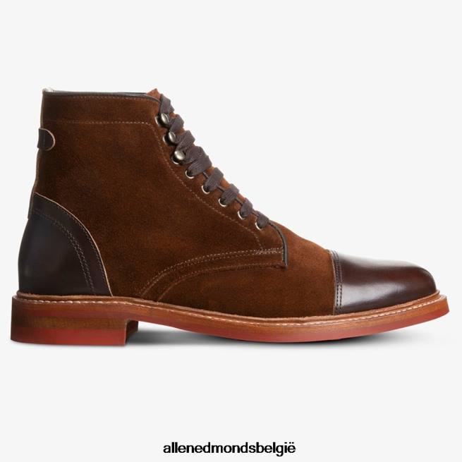 Heren Allen Edmonds landon kap-teen laars snuif bruin suède HDSF45365