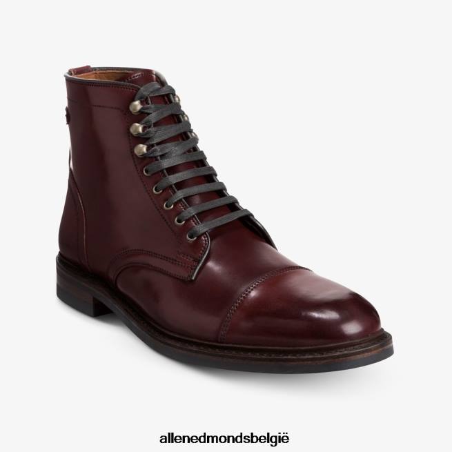 Heren Allen Edmonds landon shell cordovan cap-toe geklede laars bordeaux cordovan HDSF45337