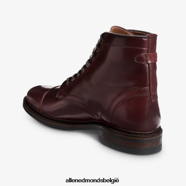 Heren Allen Edmonds landon shell cordovan cap-toe geklede laars bordeaux cordovan HDSF45337