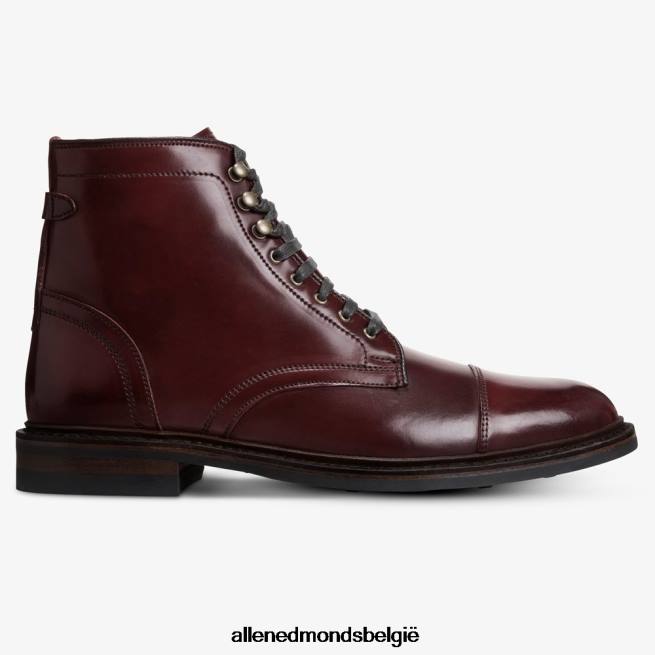 Heren Allen Edmonds landon shell cordovan cap-toe geklede laars bordeaux cordovan HDSF45337