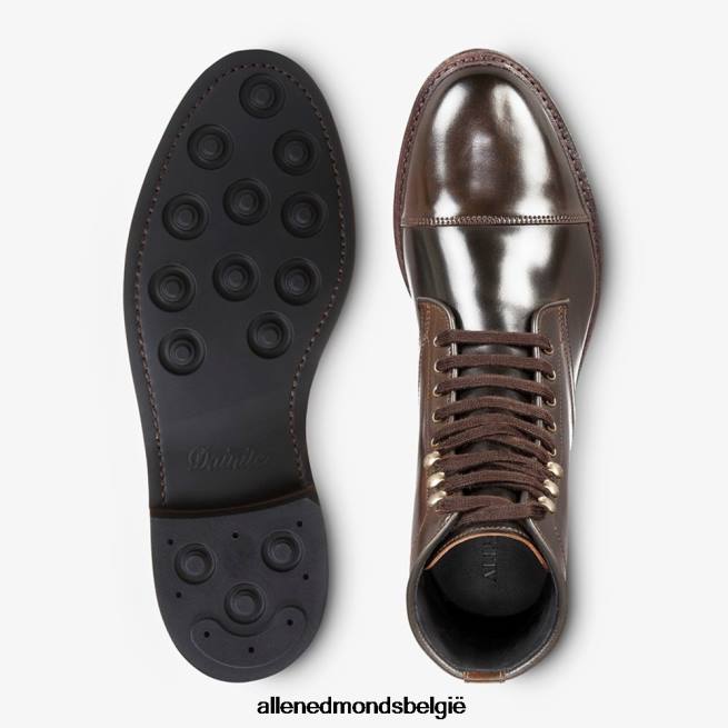 Heren Allen Edmonds landon shell cordovan cap-toe geklede laars bruin HDSF45339