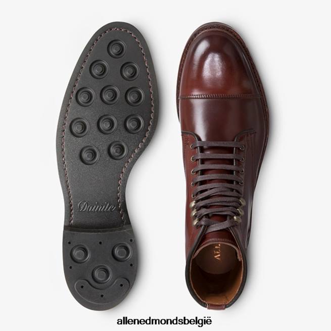 Heren Allen Edmonds landon shell cordovan cap-toe geklede laars chili cordovan HDSF45338