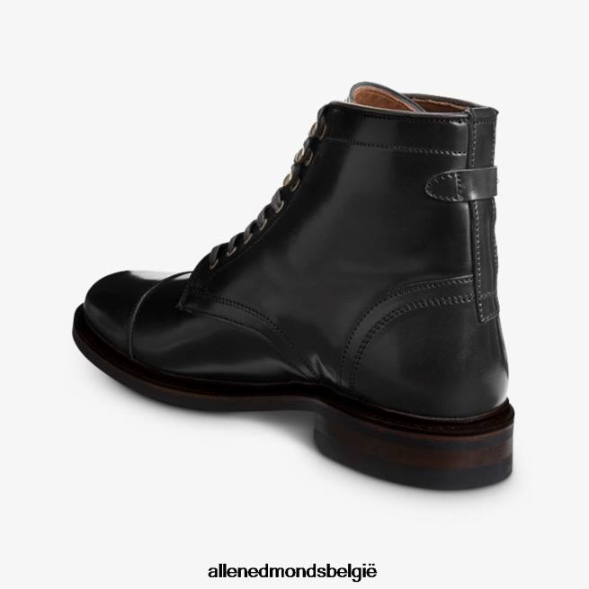 Heren Allen Edmonds landon shell cordovan cap-toe geklede laars zwarte cordovan HDSF4554