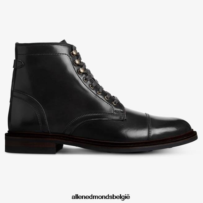 Heren Allen Edmonds landon shell cordovan cap-toe geklede laars zwarte cordovan HDSF4554