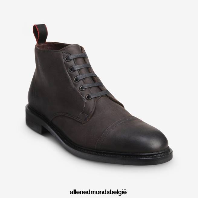 Heren Allen Edmonds patton laars met kapneus en dainite rubberen zool grijs HDSF45115