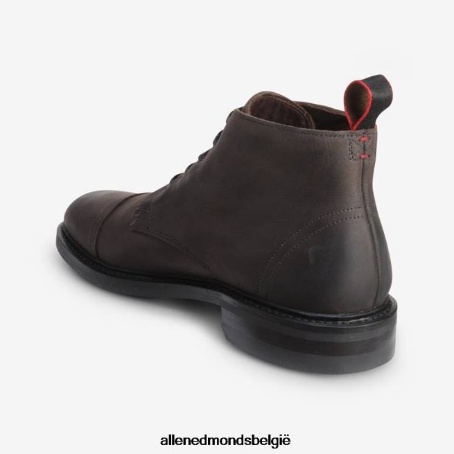 Heren Allen Edmonds patton laars met kapneus en dainite rubberen zool grijs HDSF45115
