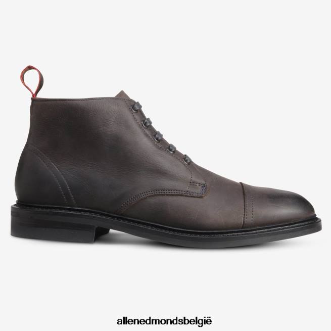 Heren Allen Edmonds patton laars met kapneus en dainite rubberen zool grijs HDSF45115