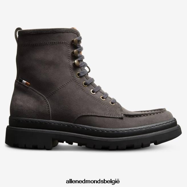 Heren Allen Edmonds weerbestendige laars met veters van Sawyer grijs suède HDSF4591
