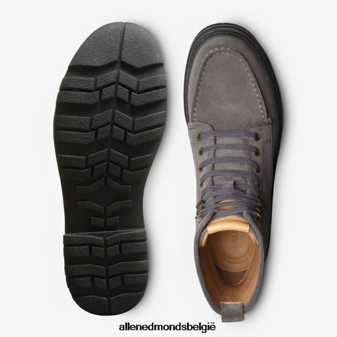 Heren Allen Edmonds weerbestendige laars met veters van Sawyer grijs suède HDSF4591