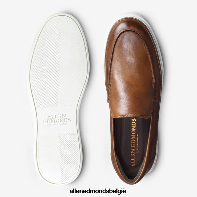 Heren Allen Edmonds Burke Venetiaanse slip-on sneaker bruinen HDSF45113