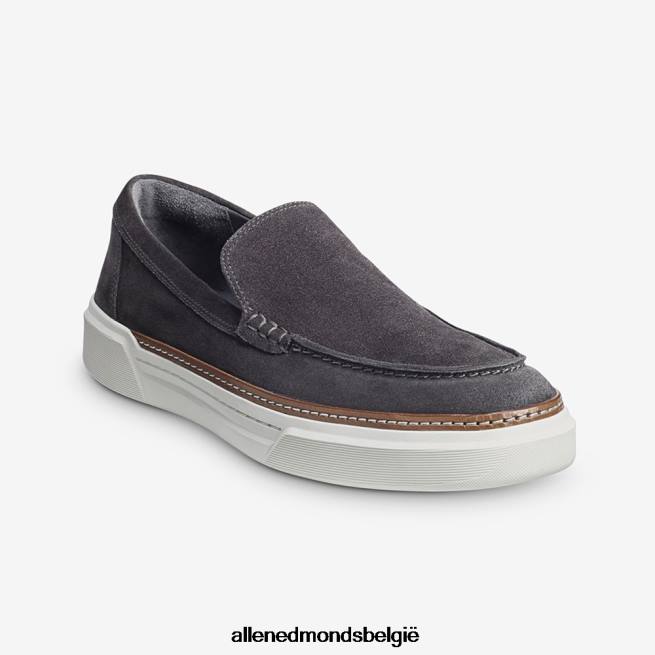 Heren Allen Edmonds Burke Venetiaanse slip-on sneaker grijs suède HDSF45458