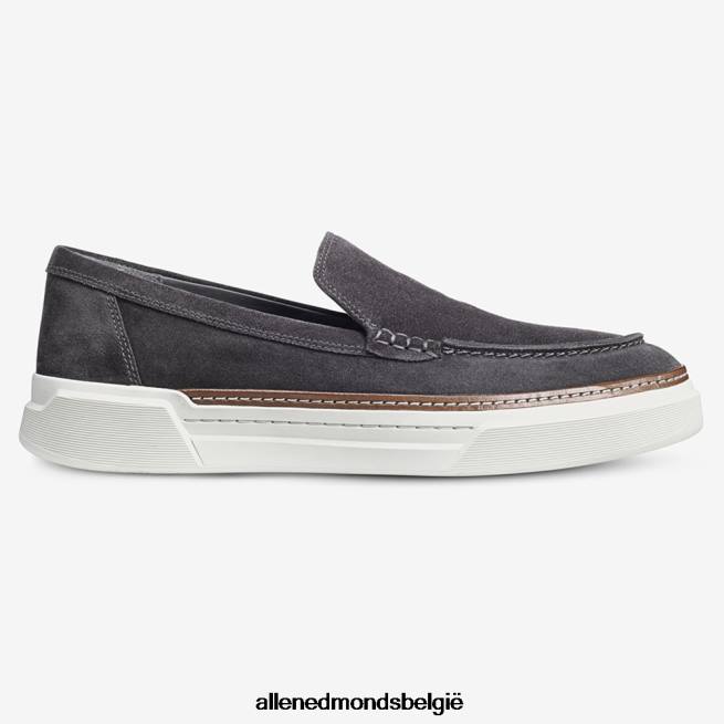 Heren Allen Edmonds Burke Venetiaanse slip-on sneaker grijs suède HDSF45458