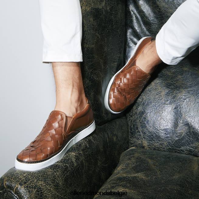 Heren Allen Edmonds alpha geweven slip-on sneaker bruinen HDSF4546