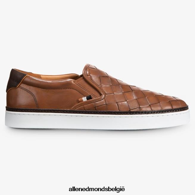 Heren Allen Edmonds alpha geweven slip-on sneaker bruinen HDSF4546