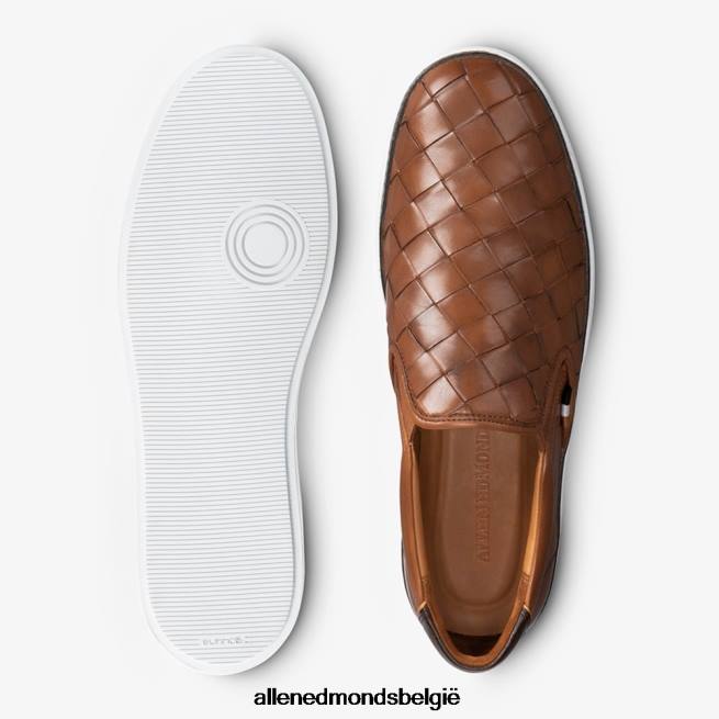 Heren Allen Edmonds alpha geweven slip-on sneaker bruinen HDSF4546