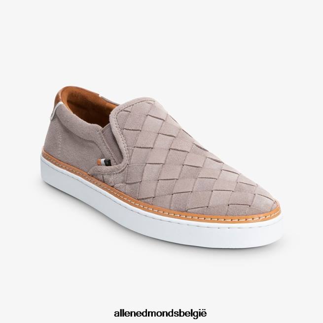 Heren Allen Edmonds alpha geweven slip-on sneaker tingrijs suède HDSF45315