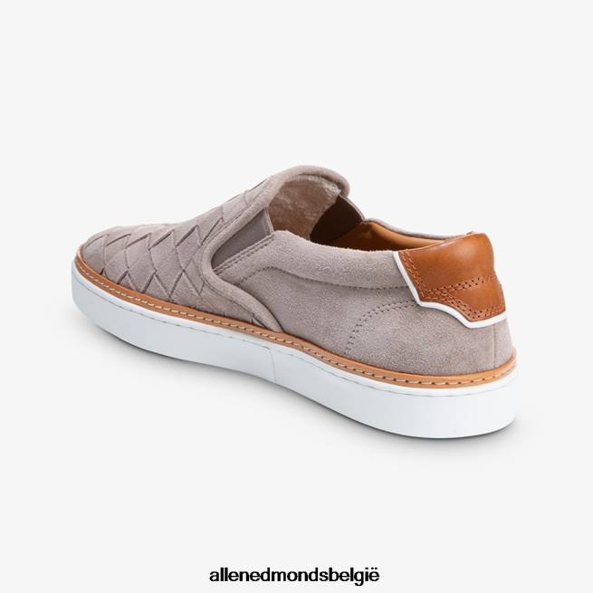 Heren Allen Edmonds alpha geweven slip-on sneaker tingrijs suède HDSF45315