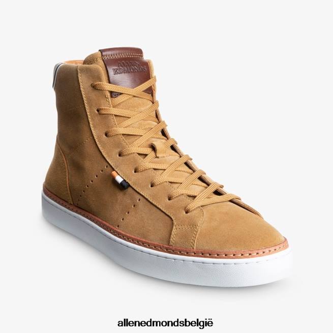 Heren Allen Edmonds alpha hoge sneaker lichtbruin suède HDSF4597