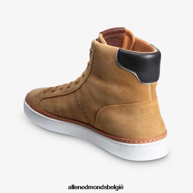 Heren Allen Edmonds alpha hoge sneaker lichtbruin suède HDSF4597