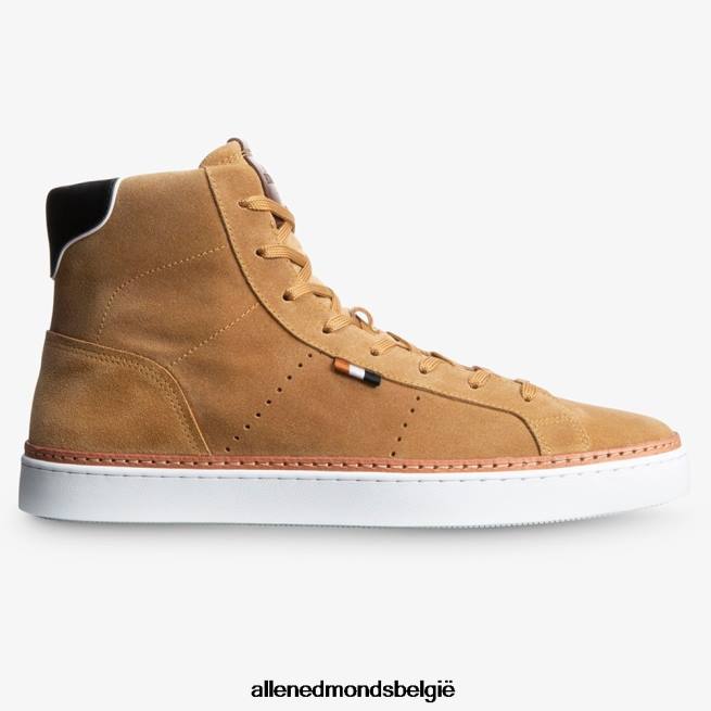 Heren Allen Edmonds alpha hoge sneaker lichtbruin suède HDSF4597