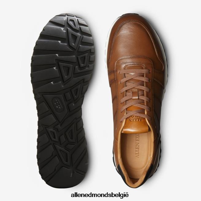Heren Allen Edmonds lawson sneaker met veters kastanje leer HDSF45335