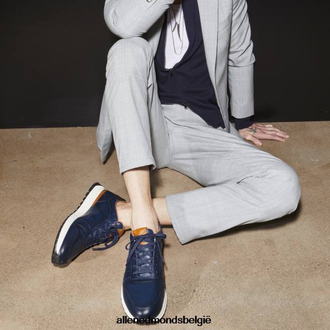 Heren Allen Edmonds lawson sneaker met veters zwart leer HDSF45334