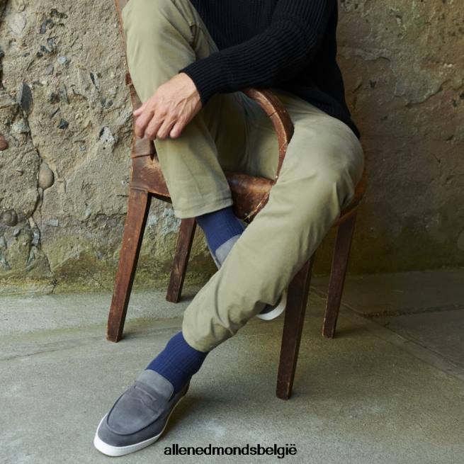 Heren Allen Edmonds randolph instap suède sneaker grijs suède HDSF45270