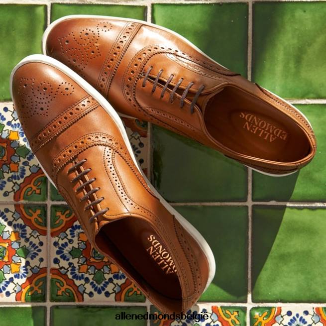 Heren Allen Edmonds strand oxford geklede sneaker walnoot bruin HDSF4533